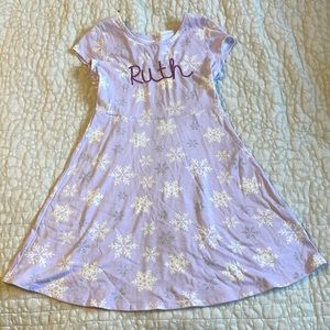 Ruth embroidered snowflake swing dress